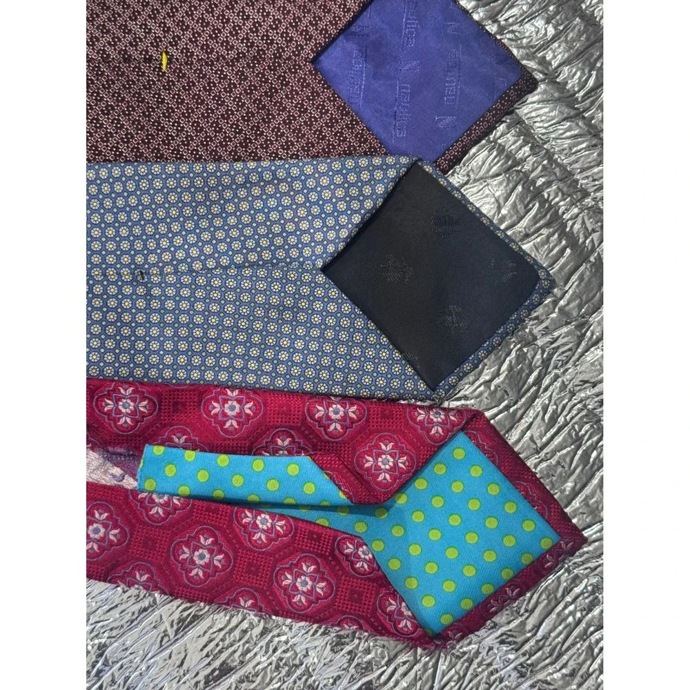 Lot of 5 Mens Neck Ties Ted Baker Brooks Brothers 346 Nautica Silk Designer